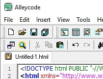 Alleycode – HTML editor