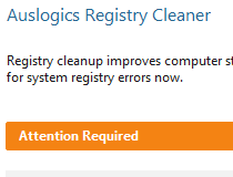 auslogics registry cleaner professional