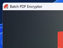 Batch PDF Encryptor download the new version