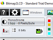 Bitmap2lcd Serial