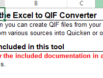 how to convert excel file to quicken qif file format