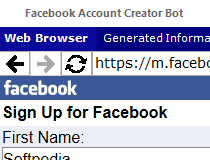 Facebook Account Creator Bot Screenshot