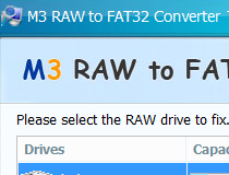convert raw to fat32 without losing data