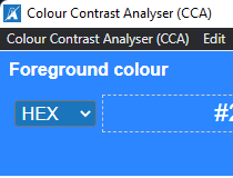the colour contrast analyser