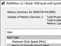 download the last version for windows PassMark RAMMon 2.5.1000