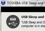 toshiba sleep and charge