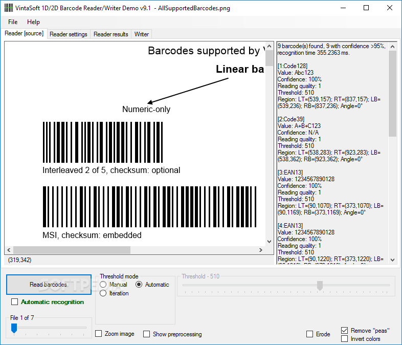 Download VintaSoft Barcode.NET SDK – Download Free