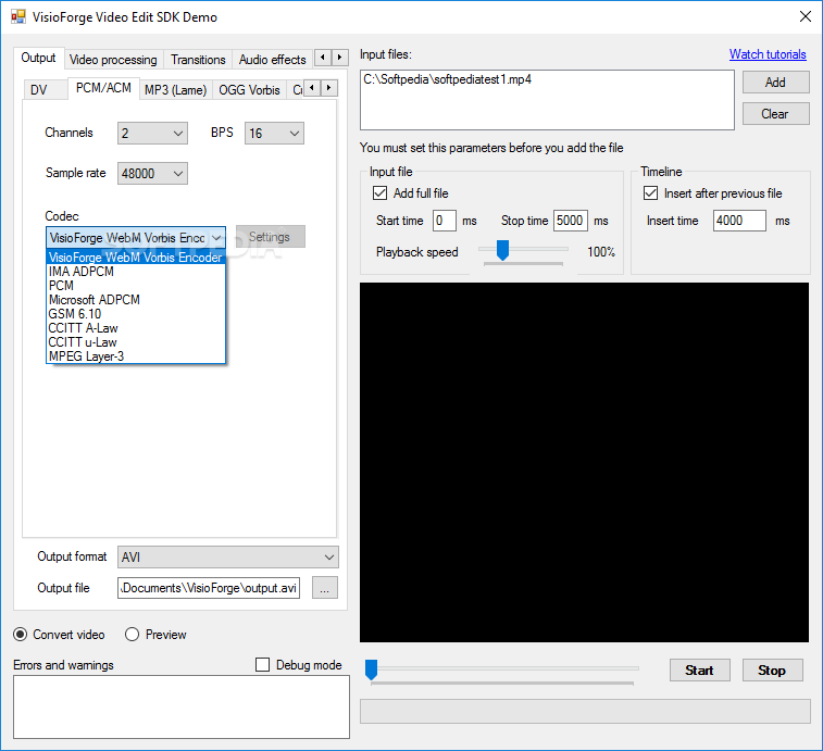 VisioForge Video Edit SDK (ActiveX Version) screenshot thumb #4