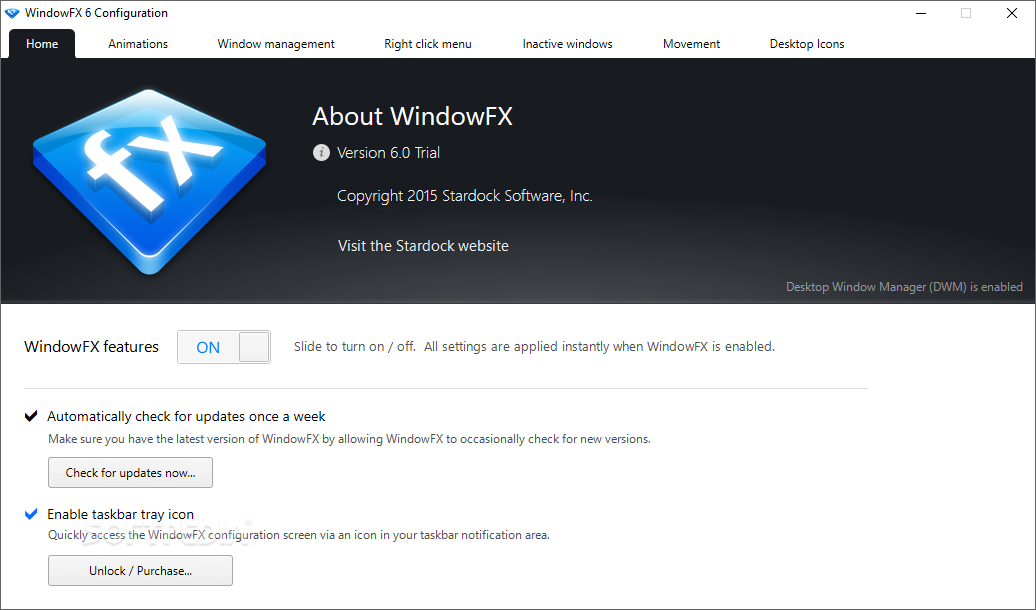 WindowFX screenshot #0